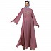 Emirates Umbrella abaya with embroidery work- Baby Pink